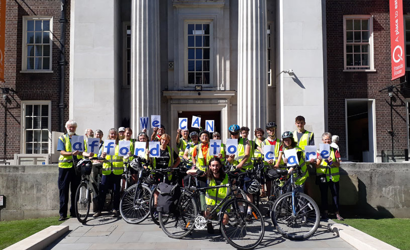 20 cyclists' cards say we can afford to care