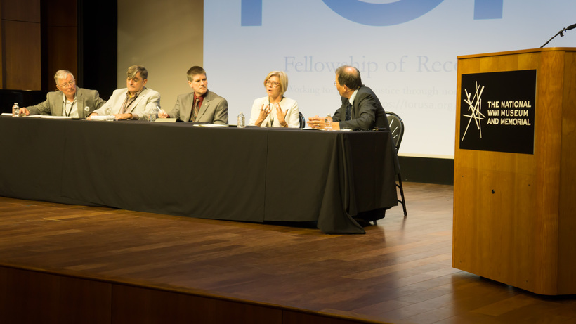 Jane Dawson speaks at the Remembering Muted Voices symposium in Missouri, USA. Photo: Don Davis