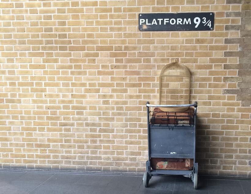 The Hogwarts Express leaves King's Cross station from Platform 9 3/4. Image: Sarah Ehlers on Unsplash