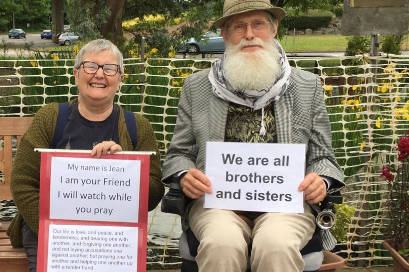 Acting in solidarity with Muslims of Reading, and beyond. Photo: Jean Scott-Barr 