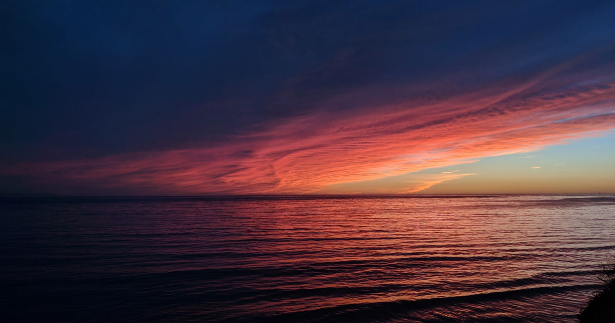 Seascape at sunset