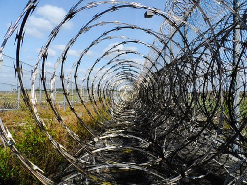 tunnel of razor wire