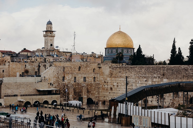 dome of the rock and western wall