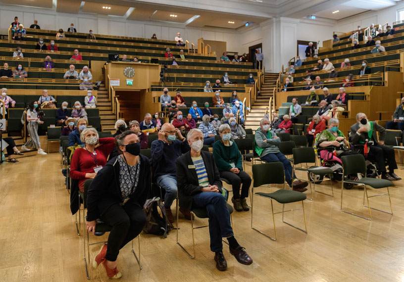 Quakers in large room