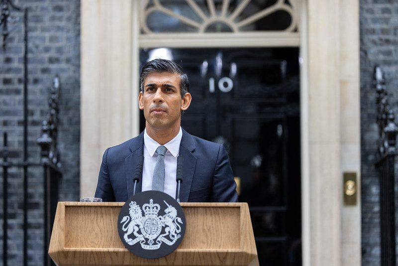 Rishi Sunak outside 10 Downing St