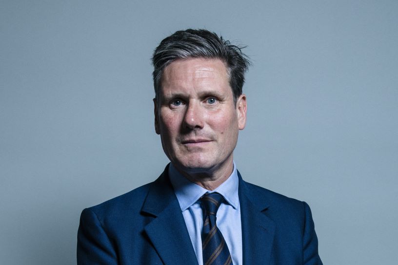 Official portrait of prime minister in suit and tie