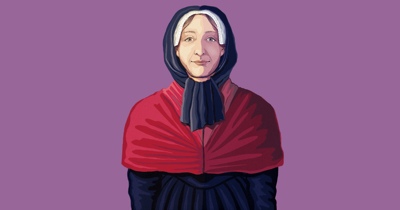 Over and over, Margaret Fell demonstrates that women have been perfectly able to understand and express God's truth. Illustration by Lisa Maltby.